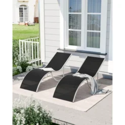Patio Lounge Chairs Set Of 2 - S-Shaped Ergonomic Design, Textilene Fabric, Aluminum Chaise Lounge For Pool, Beach, Garden 15 Patio Lounge Chairs Set Of 2 - S-Shaped Ergonomic Design, Textilene Fabric, Aluminum Chaise Lounge For Pool, Beach, Garden -Garvee Sales GUEST d601d4ba 30dc 4a61 a7df 65681de0ac32