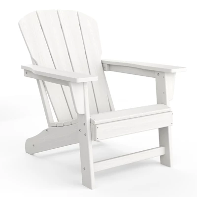 Outdoor Adirondack Chair - HDPE, With Wide Armrests & Slatted Back, All-Weather For Patio & Pool, Ergonomic Backrest 12 Outdoor Adirondack Chair - HDPE, With Wide Armrests & Slatted Back, All-Weather For Patio & Pool, Ergonomic Backrest - Image 12