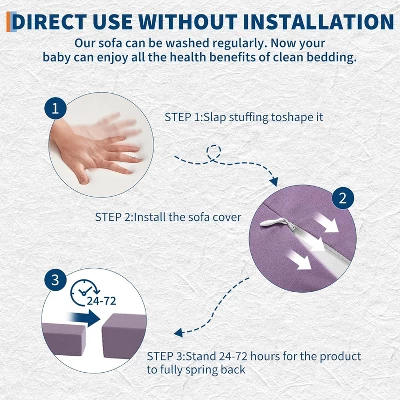 Kids Couch For Building Fort Toy,13pcs DIY Toddler Sofa,Velvet Toddler Futon Sofa Bed For Playroom, Bedroom,Grey 7 Kids Couch For Building Fort Toy,13pcs DIY Toddler Sofa,Velvet Toddler Futon Sofa Bed For Playroom, Bedroom,Grey - Image 7