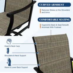 Outdoor Swivel Dining Chairs Set Of 2 – Textilene Breathable High Back & 360° Swivel + Rocking – All-Weather Patio Chairs, Golden 10 Outdoor Swivel Dining Chairs Set Of 2 – Textilene Breathable High Back & 360° Swivel + Rocking – All-Weather Patio Chairs, Golden -Garvee Sales GUEST d72ab107 2906 4d77 a90b 1916558d0668