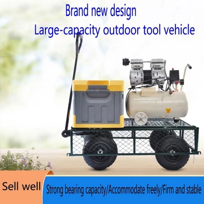 Steel Garden Cart Heavy Duty 550 Lbs Capacity With Removable Mesh Sides Utility Metal Wagon With 180° Rotating Handle Perfect For Garden 8 Steel Garden Cart Heavy Duty 550 Lbs Capacity With Removable Mesh Sides Utility Metal Wagon With 180° Rotating Handle Perfect For Garden - Image 8