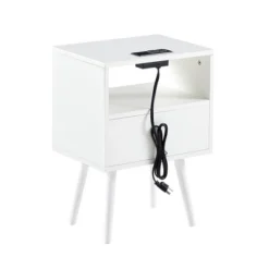 Mid-Century Modern Nightstand,15.75" Rattan Night Stands With Power Outlet & USB Ports,Drawer Solid Wood Legs, Bedroom Night Stand 8 Mid-Century Modern Nightstand,15.75" Rattan Night Stands With Power Outlet & USB Ports,Drawer Solid Wood Legs, Bedroom Night Stand -Garvee Sales GUEST d754381f 8bfd 4906 a29e 93a093e5547b