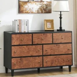 Modern Chest Of Drawers With Natural Texture, Curved Profile Design, Dresser TV Stand, Wood Drawer Organizer For Bedroom, Living Room, Natural Oak 19 Modern Chest Of Drawers With Natural Texture, Curved Profile Design, Dresser TV Stand, Wood Drawer Organizer For Bedroom, Living Room, Natural Oak -Garvee Sales GUEST d7dad726 56e2 4928 ad0f b53a5db40154