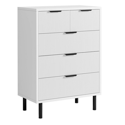 Garvee 5 Drawer Dresser For Bedroom, Modern Tall Chest Of Drawers With Metal Legs And Wooden Storage Cabinet For Living Room, White 5 Garvee 5 Drawer Dresser For Bedroom, Modern Tall Chest Of Drawers With Metal Legs And Wooden Storage Cabinet For Living Room, White - Image 5