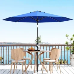 9' Outdoor Patio Umbrella, Outdoor Table Umbrella, Yard Umbrella, Market Umbrella With 8 Sturdy Ribs, Push Button Tilt And Crank 22 9' Outdoor Patio Umbrella, Outdoor Table Umbrella, Yard Umbrella, Market Umbrella With 8 Sturdy Ribs, Push Button Tilt And Crank -Garvee Sales GUEST d8743cab c28c 4a26 a55d f3e242363438