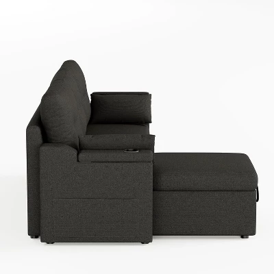 Multifunctional L-Shaped Sectional Sofa With Pull-Out Bed And Storage – Modern Design For Living Room Comfort 4 Multifunctional L-Shaped Sectional Sofa With Pull-Out Bed And Storage – Modern Design For Living Room Comfort - Image 4