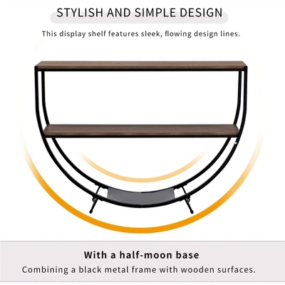 Console Table, Entryway Table With 2-Tier Open Storage Shelf, Industrial Design Display Shelf, Hallway Console Sofa Table For Living Room Hallway 3 Console Table, Entryway Table With 2-Tier Open Storage Shelf, Industrial Design Display Shelf, Hallway Console Sofa Table For Living Room Hallway - Image 3