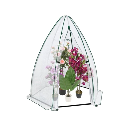 Portable Greenhouse For Outdoor Plants, Heavy Duty Hexagonal Green House With PE Cover, Zippered Door & Mesh Window, Plant Protector For Vegetables 1 Portable Greenhouse For Outdoor Plants, Heavy Duty Hexagonal Green House With PE Cover, Zippered Door & Mesh Window, Plant Protector For Vegetables
