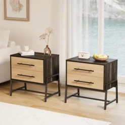 Whizmax Nightstand With Drawer Bedside Table With Metal Frame 8 Whizmax Nightstand With Drawer Bedside Table With Metal Frame -Garvee Sales GUEST db45b0dc 4fb6 43d6 b607 094169cdda7c