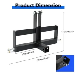 3 Point 2" Square Trailer Hitch Receiver For Category 1 Tractors, Versatile Tractor Tow Drawbar Adapter -Garvee Sales GUEST dc05bac2 620e 4e7d 9b09 4b5f14fbb2bd