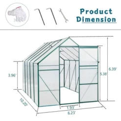 Greenhouses For Outdoors, Walk In Greenhouse With Adjustable Roof, Drainage System & Galvanized Base, Rust-proof Greenhouse For Backyard 14 Greenhouses For Outdoors, Walk In Greenhouse With Adjustable Roof, Drainage System & Galvanized Base, Rust-proof Greenhouse For Backyard -Garvee Sales GUEST dcafc940 0afd 421f 8a4c 0d5dd5f33e1d