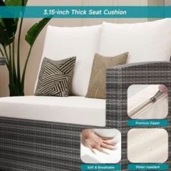 7 Piece Outdoor Sectional Sofa With Dining Table 10 7 Piece Outdoor Sectional Sofa With Dining Table -Garvee Sales GUEST ddbff814 c4f7 401d ad91 73591ab43aaf