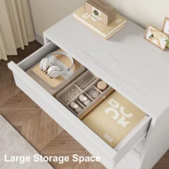 Garvee 4 Drawer Dresser For Bedroom, White Nightstand 4 Chest Of Drawers With Large Storage, Small Bedside Table For Living Room, Nursery, Entryway -Garvee Sales GUEST ddc8ca84 3579 4256 a262 36c701d55bb9