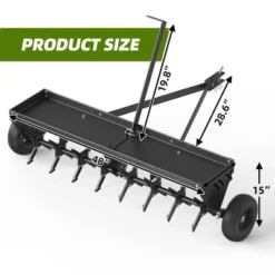 Tow Spike Aerator 48 Inches Extra-Wide Tow Bar Tow Behind Spike Aerator With Wheels Galvanized Steel Tines, Durable For Farm, Lawn (Black) 9 Tow Spike Aerator 48 Inches Extra-Wide Tow Bar Tow Behind Spike Aerator With Wheels Galvanized Steel Tines, Durable For Farm, Lawn (Black) -Garvee Sales GUEST de163b7f f4f0 4dce 9ad8 a2725a5670f0