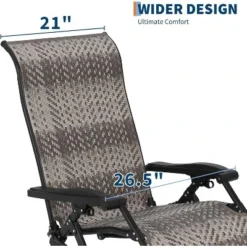 Adjustable Recliner Lounge Chair – 330lbs Capacity, Foldable Design With Wide Armrests For Poolside, Patio, Balcony (Blac -Garvee Sales GUEST dea2d7ab c03b 4a20 a4e6 26c902a149b7