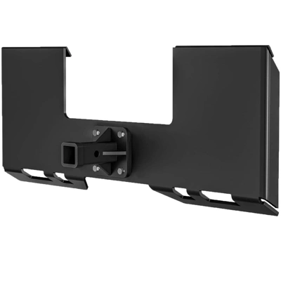 3/8" Skid Steer Attachment Plate With Removable Hitch Receiver, Heavy Duty Thick Skid Steer Mount Plate, Universal Quick Attach Plate 1 3/8" Skid Steer Attachment Plate With Removable Hitch Receiver, Heavy Duty Thick Skid Steer Mount Plate, Universal Quick Attach Plate