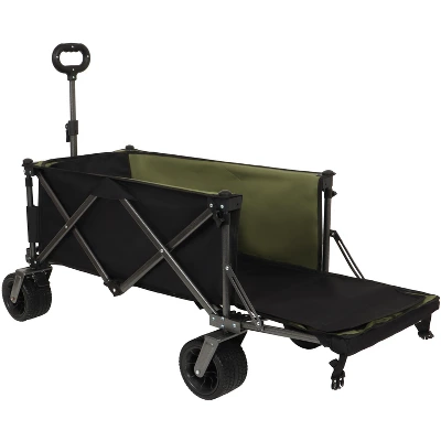 49" 300L Collapsible Folding Beach Wagon With Tailgate, All-Terrain 7"x 4" Big Wheels, Heavy Duty 400LBS Beach Wagon Cart For Garden Sports Camping 8 49" 300L Collapsible Folding Beach Wagon With Tailgate, All-Terrain 7"x 4" Big Wheels, Heavy Duty 400LBS Beach Wagon Cart For Garden Sports Camping - Image 8