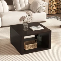 30.8" Modern Square Coffee Table, 2 Tier Center Table With Open Storage, Accent Coffee Table Nightstand For Living Room Bedroom Office 17 30.8" Modern Square Coffee Table, 2 Tier Center Table With Open Storage, Accent Coffee Table Nightstand For Living Room Bedroom Office -Garvee Sales GUEST e0028345 b157 49d6 a9dd 6011b2103cef