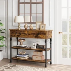 Whizmax Console Table With Drawers, Sofa Tables Narrow Entryway Table With Storage For Living Room, Foyer, Bedroom -Garvee Sales GUEST e0447437 a652 4748 8b09 e49c42edbd1e