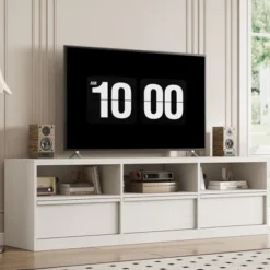 70 Inch TV Stand For 80" TVs, Mid Century Modern Entertainment Center With Storage Drawer & Open Shelves 20 70 Inch TV Stand For 80" TVs, Mid Century Modern Entertainment Center With Storage Drawer & Open Shelves -Garvee Sales GUEST e0854402 d121 4c60 803d 6b0abfa09759