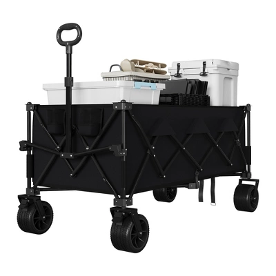 Wagon Cart Foldable With 460lbs Weight Capacity, Heavy Duty 360L Folding Utility Garden Cart For Beach, Camping, Outdoor 8 Wagon Cart Foldable With 460lbs Weight Capacity, Heavy Duty 360L Folding Utility Garden Cart For Beach, Camping, Outdoor - Image 8