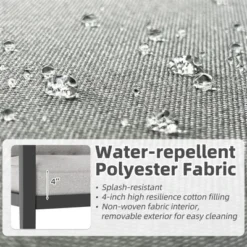 Garvee Outdoor Aluminum Furniture Set,4 Piece Patio Conversation Sets,Removable & Washable Cushion,Ink Color Tempered Glass Table Light Grey 11 Garvee Outdoor Aluminum Furniture Set,4 Piece Patio Conversation Sets,Removable & Washable Cushion,Ink Color Tempered Glass Table Light Grey -Garvee Sales GUEST e138b61e 20fd 477c be3d 2651694f6598