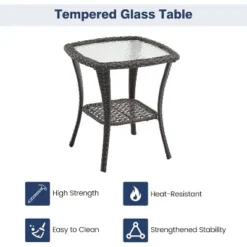 3 Pieces Outdoor Wicker Swivel Chair Set, Swivel Rocking Chairs Set Of 2 With Rattan Side Table, 360-Degree Swivel Rocking Chair For Patio Porch Pool 12 3 Pieces Outdoor Wicker Swivel Chair Set, Swivel Rocking Chairs Set Of 2 With Rattan Side Table, 360-Degree Swivel Rocking Chair For Patio Porch Pool -Garvee Sales GUEST e150dd3b 6e2b 4d01 ae48 1d84efd99966