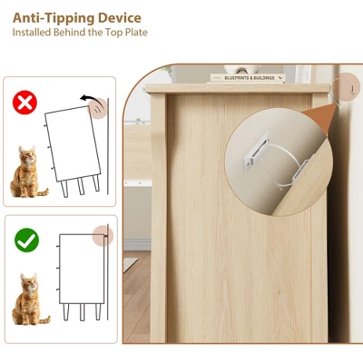 Garvee 6 Dresser For Bedroom, 47.2" Wide Drawer Dresser With Storage Freestanding, Wooden Closet Storage Chest For Living Room, Natural Oak 7 Garvee 6 Dresser For Bedroom, 47.2" Wide Drawer Dresser With Storage Freestanding, Wooden Closet Storage Chest For Living Room, Natural Oak - Image 7