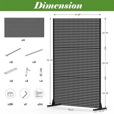 Galvanized Steel Screen And Panels, DIY Decoration Utility Room Divider, Free Standing Metal Screen 4 Galvanized Steel Screen And Panels, DIY Decoration Utility Room Divider, Free Standing Metal Screen - Image 4