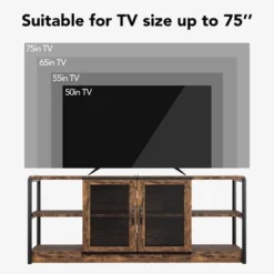 Farmhouse TV Stand For 65/75 Inch TVs, Entertainment Center With Storage Cabinet And Mesh Doors, Industrial Media Console Table, Vintage 15 Farmhouse TV Stand For 65/75 Inch TVs, Entertainment Center With Storage Cabinet And Mesh Doors, Industrial Media Console Table, Vintage -Garvee Sales GUEST e1d8f4fb 5f79 4986 a87e 238bf4d15ce2