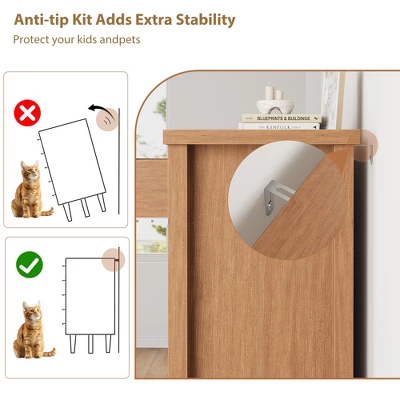 5 Drawer Dresser For Bedroom, 45.2" Tall Brown Chest Of Drawer With V Shape Design, Modern Wooden Closet Nightstand For Living Room Entryway Nursery 5 5 Drawer Dresser For Bedroom, 45.2" Tall Brown Chest Of Drawer With V Shape Design, Modern Wooden Closet Nightstand For Living Room Entryway Nursery - Image 5