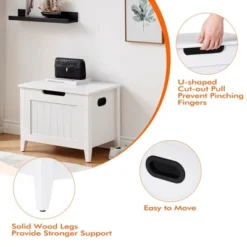 Whizmax Storage Chest, Upholstered Storage Trunk With 2 Safety Hinges, Storage Bench, Flip-Top Toy Chest For Entryway, Bedroom, Living Room, White 14 Whizmax Storage Chest, Upholstered Storage Trunk With 2 Safety Hinges, Storage Bench, Flip-Top Toy Chest For Entryway, Bedroom, Living Room, White -Garvee Sales GUEST e379af0b 421b 4bc8 8c21 b3ca40e904ba