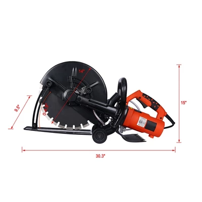 14 Inch Cut Off Saw Wet/Dry Concrete Saw Cutter Guide Roller With Water Line Attachment 4 14 Inch Cut Off Saw Wet/Dry Concrete Saw Cutter Guide Roller With Water Line Attachment - Image 4