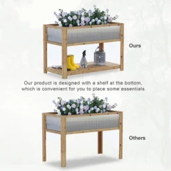 Raised Garden Bed Wood With Legs, Raised Garden Bed Planter Box With Storage Shelf, Outdoor Mobile Wooden Elevated Raised Beds 10 Raised Garden Bed Wood With Legs, Raised Garden Bed Planter Box With Storage Shelf, Outdoor Mobile Wooden Elevated Raised Beds -Garvee Sales GUEST e3dcbd48 9cf5 4fb9 b4cd 837a0dff013d