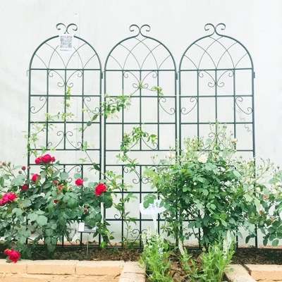4 Pack Metal Garden Trellis 86.7" X 19.7"/71"x19.7" Rustproof Trellis For Climbing Plants Outdoor Flower Support Black 12 4 Pack Metal Garden Trellis 86.7" X 19.7"/71"x19.7" Rustproof Trellis For Climbing Plants Outdoor Flower Support Black - Image 12