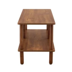 Modern 2-Tier Coffee Table For Living Room Furniture, Center Table With Open Storage Shelf, Rounded Rubberwood Legs -Garvee Sales GUEST e6bdf979 3f53 4ff4 804a 520fabef2393