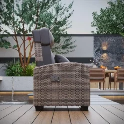 Garvee Outdoor Recliner Chair, Rattan Lounge Chair With Adjustable Backrest & Footrest, 150° Lay Flat, Flip-Up Table, Removable Cushion 10 Garvee Outdoor Recliner Chair, Rattan Lounge Chair With Adjustable Backrest & Footrest, 150° Lay Flat, Flip-Up Table, Removable Cushion -Garvee Sales GUEST e7457a84 4997 4911 8cbe af5329afde02