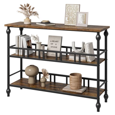 Garvee Console Table, 3-Tier Sofa Tables Narrow Entryway Table With Storage, 43" Behind Couch Table Industrial Hallway Table 7 Garvee Console Table, 3-Tier Sofa Tables Narrow Entryway Table With Storage, 43" Behind Couch Table Industrial Hallway Table - Image 7