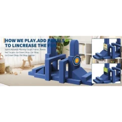 Kids Couch For Building Fort Toy,22pcs DIY Toddler Sofa,Velvet Toddler Futon Sofa Bed For Playroom, Bedroom,Grey -Garvee Sales GUEST e7eaa087 873f 486b 8a20 32becb863665