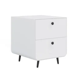 Modern Night Stand With 2 Drawers And Circular Handles - Steel Bedside Table Cabinet For Living Room, Bedroom, And Study Room 9 Modern Night Stand With 2 Drawers And Circular Handles - Steel Bedside Table Cabinet For Living Room, Bedroom, And Study Room -Garvee Sales GUEST e94c465e c050 4625 9288 27aad1608b4b