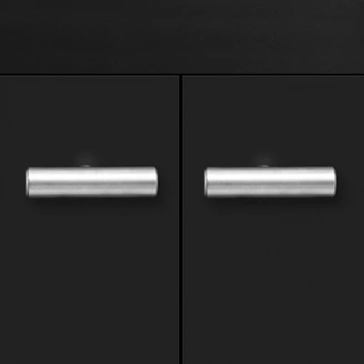 Rustic Console Table With Storage, Farmhouse Accent Table With 4-Door Cabinet, Adjustable Shelves, Behind Couch Table For Living Room, Hallway, Foyer 5 Rustic Console Table With Storage, Farmhouse Accent Table With 4-Door Cabinet, Adjustable Shelves, Behind Couch Table For Living Room, Hallway, Foyer - Image 5