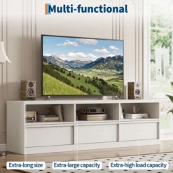 70 Inch TV Stand For 80" TVs, Mid Century Modern Entertainment Center With Storage Drawer & Open Shelves 22 70 Inch TV Stand For 80" TVs, Mid Century Modern Entertainment Center With Storage Drawer & Open Shelves -Garvee Sales GUEST e9fb8325 e576 4a54 a904 76aff5a8161c