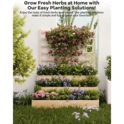 3-Tier Elevated Garden Planter, Wooden Vertical Raised Bed With Trellis & Drainage Base – Ideal For Climbing Plants, Flowers, Herbs Outdoor 10 3-Tier Elevated Garden Planter, Wooden Vertical Raised Bed With Trellis & Drainage Base – Ideal For Climbing Plants, Flowers, Herbs Outdoor -Garvee Sales GUEST ea0385b8 630f 423b 9e1f 25b28aff21da