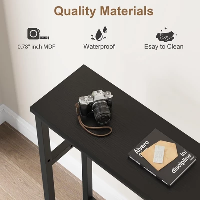 5.9" Slim Sofa Table, 2 Tier Narrow Console Table With Adjustable Shelf, Space-Saving Behind Couch Table 5 5.9" Slim Sofa Table, 2 Tier Narrow Console Table With Adjustable Shelf, Space-Saving Behind Couch Table - Image 5