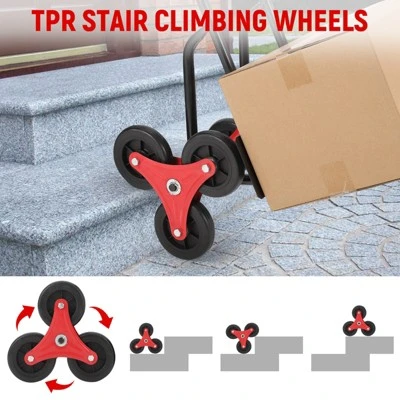 Stair Climbing Dolly, 330 Lbs Weight Capacity, Foldable Hand Truck With 6 Rubber Wheels 4 Stair Climbing Dolly, 330 Lbs Weight Capacity, Foldable Hand Truck With 6 Rubber Wheels - Image 4