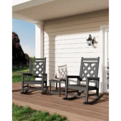 Oversized Adirondack Rocking Chair Set Of 6 - HDPE Poly Lumber, 380lb Capacity & Weather-Resistant With Wood Texture For Patio, Pool, Deck 14 Oversized Adirondack Rocking Chair Set Of 6 - HDPE Poly Lumber, 380lb Capacity & Weather-Resistant With Wood Texture For Patio, Pool, Deck -Garvee Sales GUEST eb484e4b 89f5 493a 9ac9 0b1806c066e6