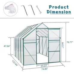 Greenhouses For Outdoors, Walk In Greenhouse With Adjustable Roof, Drainage System & Galvanized Base, Rust-proof Greenhouse For Backyard 12 Greenhouses For Outdoors, Walk In Greenhouse With Adjustable Roof, Drainage System & Galvanized Base, Rust-proof Greenhouse For Backyard -Garvee Sales GUEST eb95fe9e d48d 45ff b795 be485698f5eb