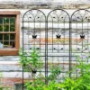 2 Pack Metal Garden Trellis 86.7" X 19.7" Rustproof Trellis For Climbing Plants Outdoor Flower Support Black