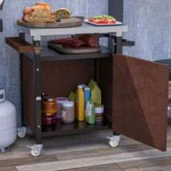 Outdoor Grill Cart With Storage, Stainless Steel Tabletop Kitchen Island, Movable BBQ Prep Table With Hook & Spice Rack, Rolling Serving Cart 17 Outdoor Grill Cart With Storage, Stainless Steel Tabletop Kitchen Island, Movable BBQ Prep Table With Hook & Spice Rack, Rolling Serving Cart -Garvee Sales GUEST edb6ce2a 918a 48d4 ab48 cbbb9e21a065