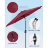 9FT Patio Umbrella Outdoor, Market, Table Umbrella With Push Button Tilt And Crank, 8 Sturdy Ribs For Garden, Pool, Deck, Backyard